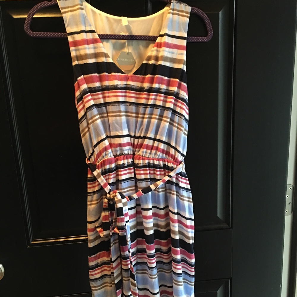 Pinkblush striped maternity dress